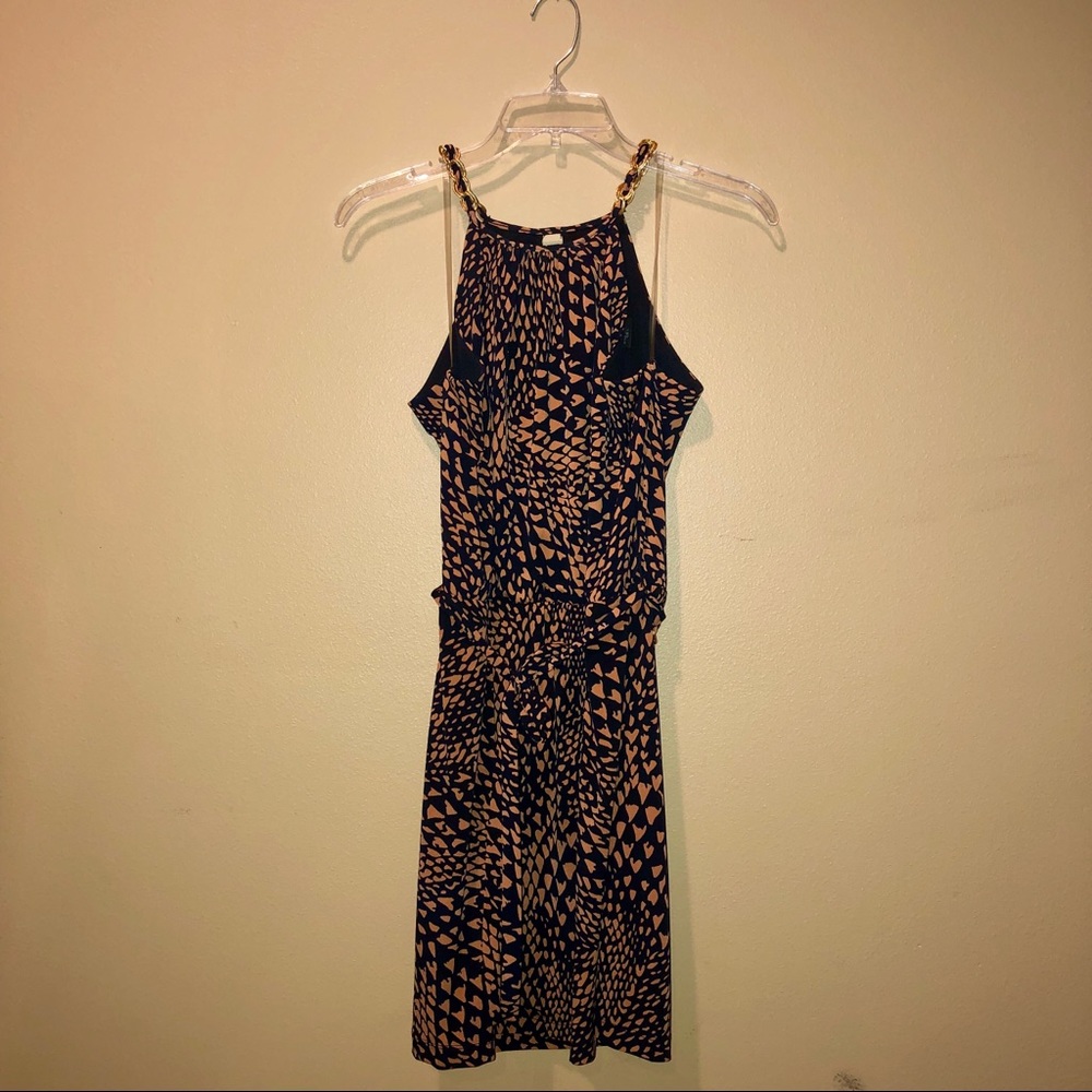 Black/Navy and Gold Cocktail Dress